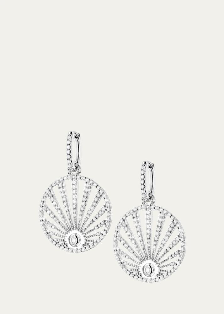 Sheryl Lowe Pave Diamond Sunrise Earrings with Oval Huggie Hoops Cover