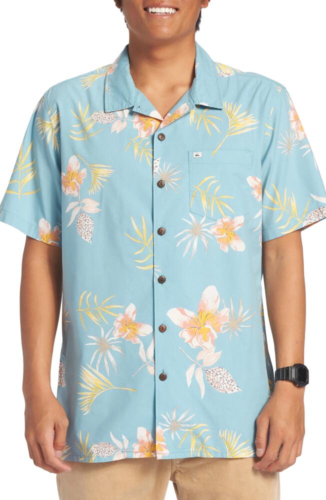 Quiksilver Tropical Floral Camp Shirt in Reef Waters Cover