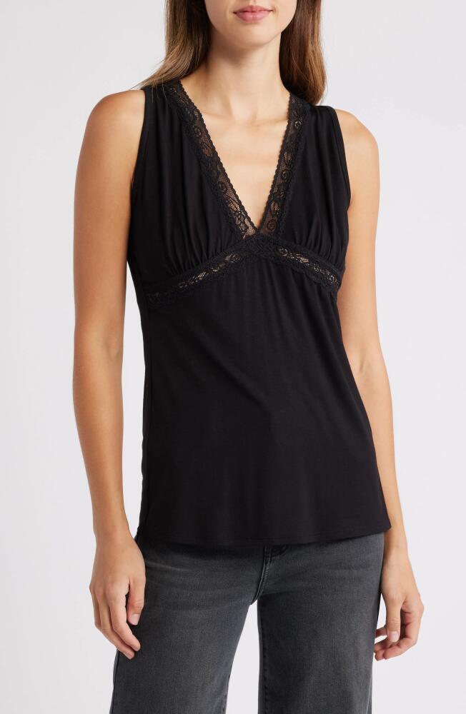 Loveappella Lace Inset Tank in Black Cover