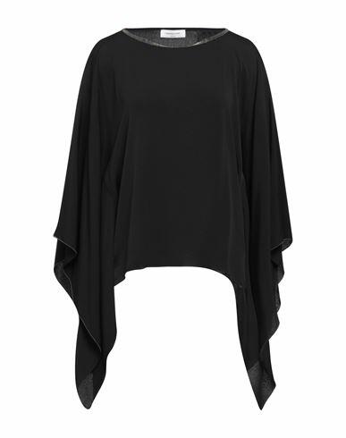 Fabiana Filippi Woman Cape Black Acetate, Silk Cover