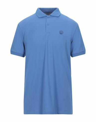 People Of Shibuya Man Polo shirt Pastel blue Cotton, Elastane Cover