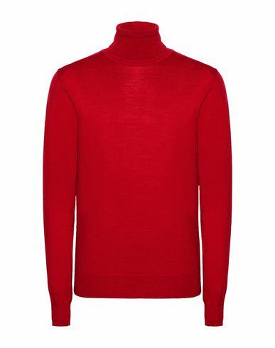 8 By Yoox Merino Wool Essential Roll-neck Sweater Man Turtleneck Red Merino Wool Cover