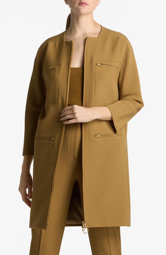 St. John Collection Stretch Crepe Longline Jacket in Hazel Cover