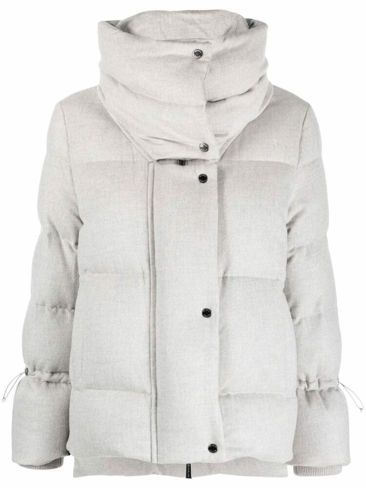 Moorer zip-up padded down jacket - Grey Cover