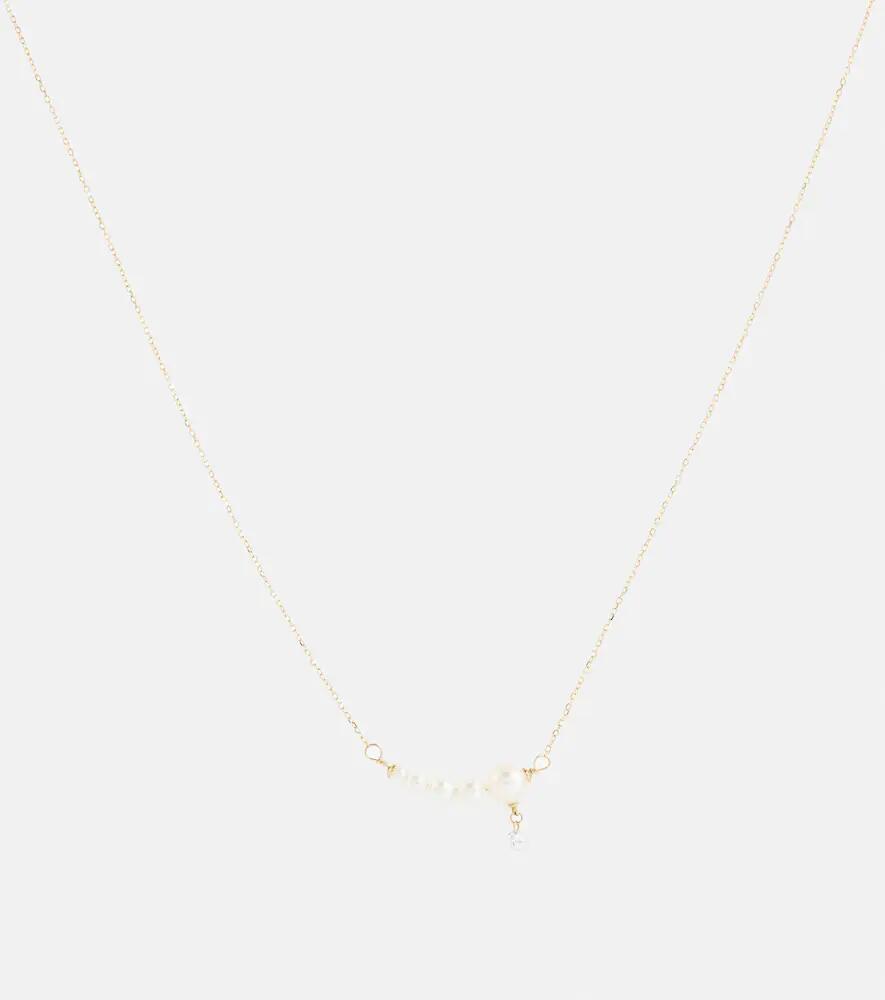 Persée Gradient 18kt gold chain necklace with diamond and pearls Cover