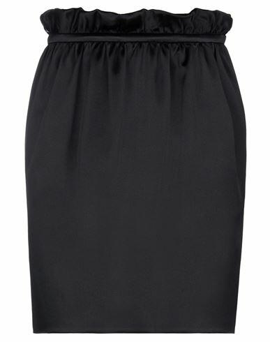 Versace Woman Midi skirt Black Viscose, Silk, Elastane Cover