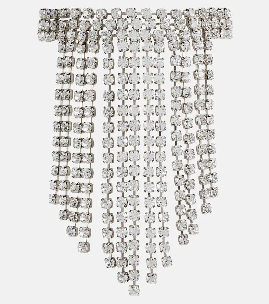 Alessandra Rich Crystal-embellished fringe necklace Cover