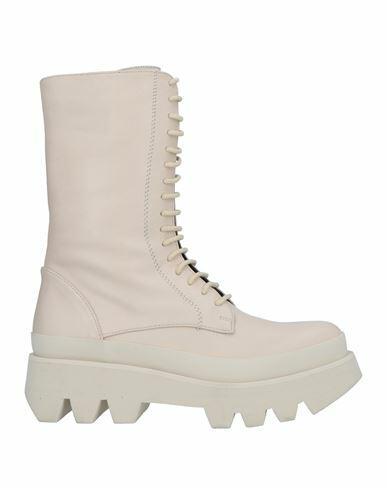 Paloma Barceló Woman Ankle boots Ivory Soft Leather Cover