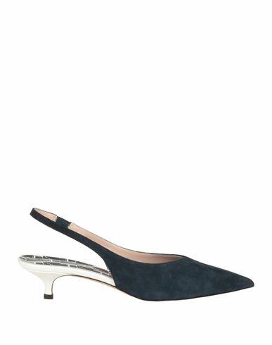 Hugo Woman Pumps Navy blue Leather Cover