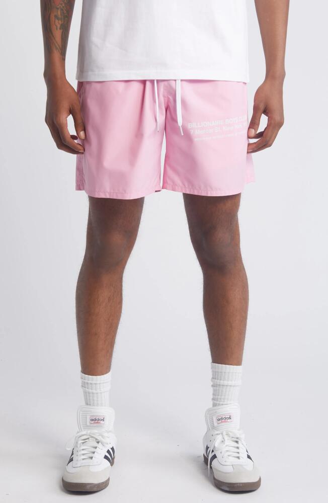 Billionaire Boys Club Mercer Drawstring Shorts in Begonia Pink Cover