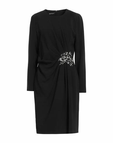 Emporio Armani Woman Midi dress Black Viscose, Acetate, Elastane Cover