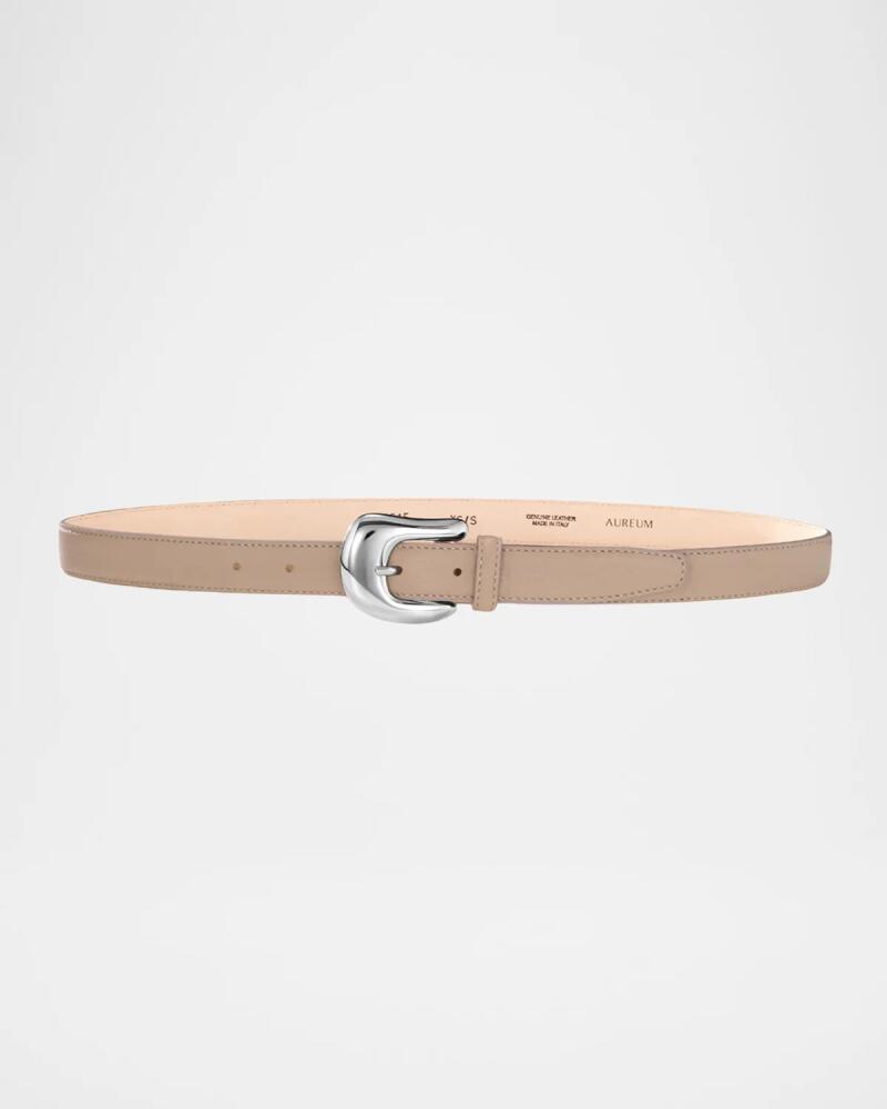 Aureum Collective Leather Belt W/ Golden Hardware Cover