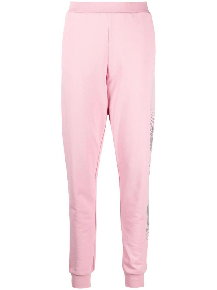 Karl Lagerfeld rhinestone-logo track trousers - Pink Cover