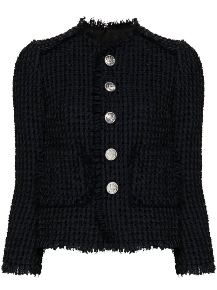 DSQUARED2 Lower Manhattan bouclé jacket - Blue Cover