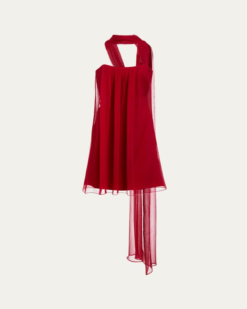 Markarian Silvia Chiffon Scarf Mini Dress Cover