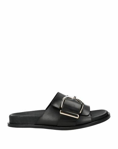 Guglielmo Rotta Woman Sandals Black Leather Cover