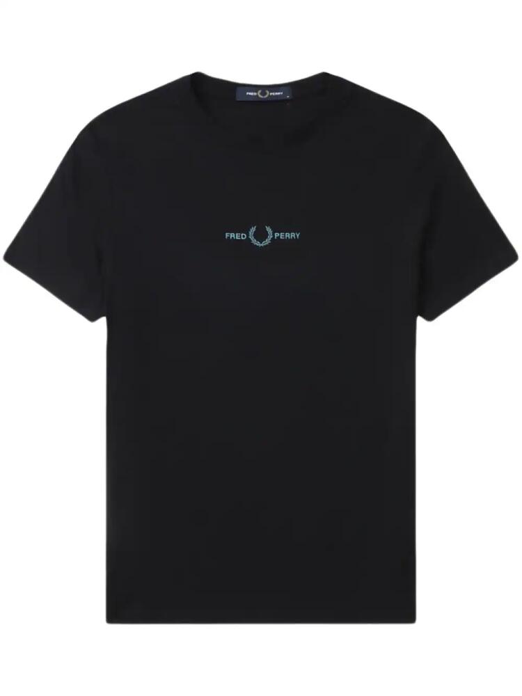 Fred Perry logo-embroidered cotton T-shirt - Black Cover