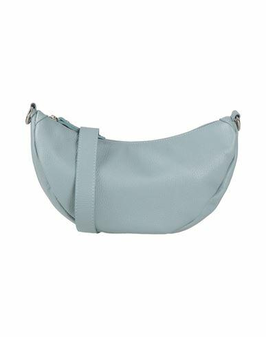 Laura Di Maggio Woman Cross-body bag Sky blue Leather Cover