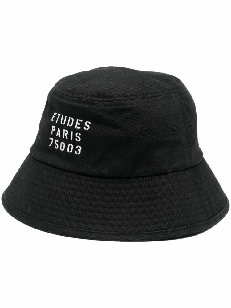 Etudes logo-embroidered bucket hat - Black Cover