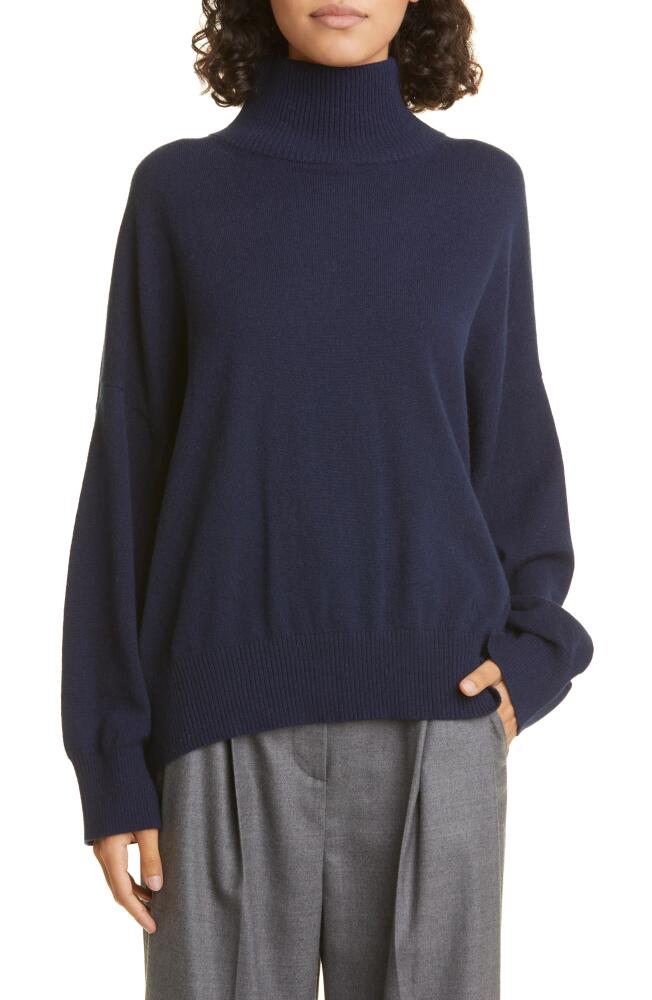 Loulou Studio Murano Cashmere Turtleneck Sweater in Navy Cover