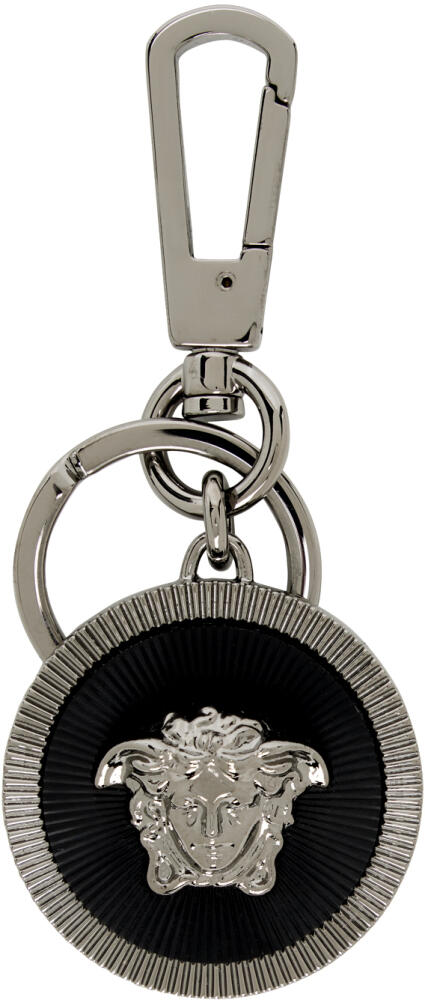 Versace Gunmetal & Black Medusa Biggie Keychain Cover