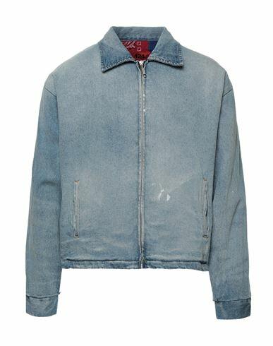 424 Fourtwofour Man Denim outerwear Blue Cotton Cover