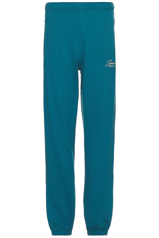 SATURDAYS NYC Abrams Signature Sweatpants in Blue Cover