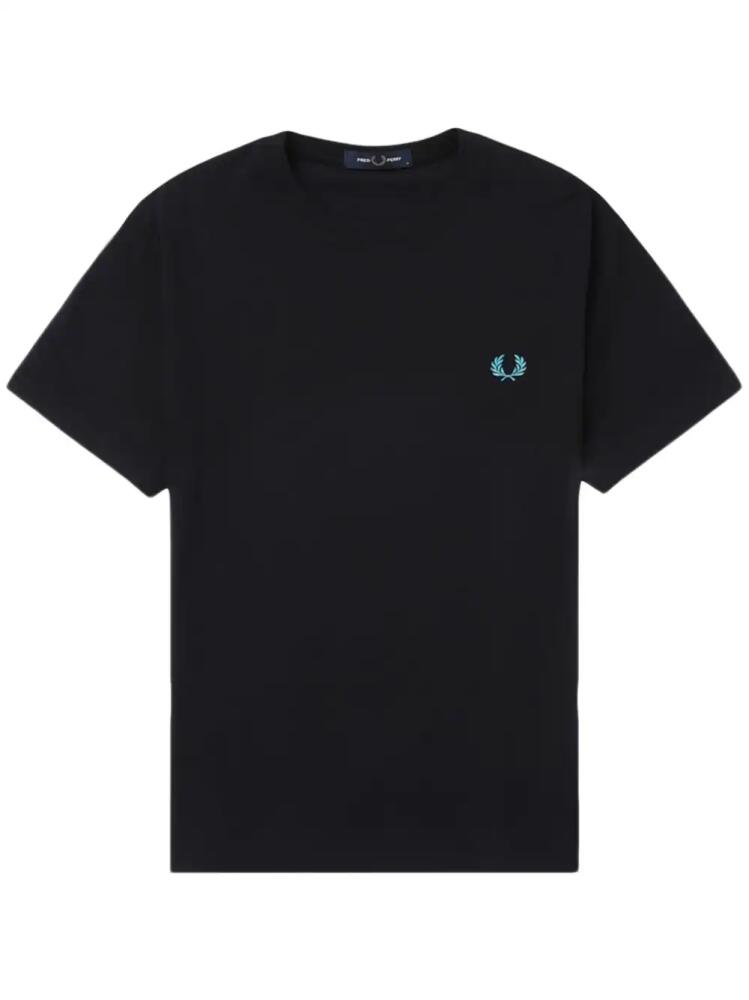 Fred Perry logo-embroidered cotton T-shirt - Black Cover