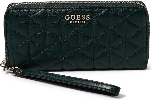 GUESS Kori Large Zip Around Wallet (Forest) Wallet Handbags Cover