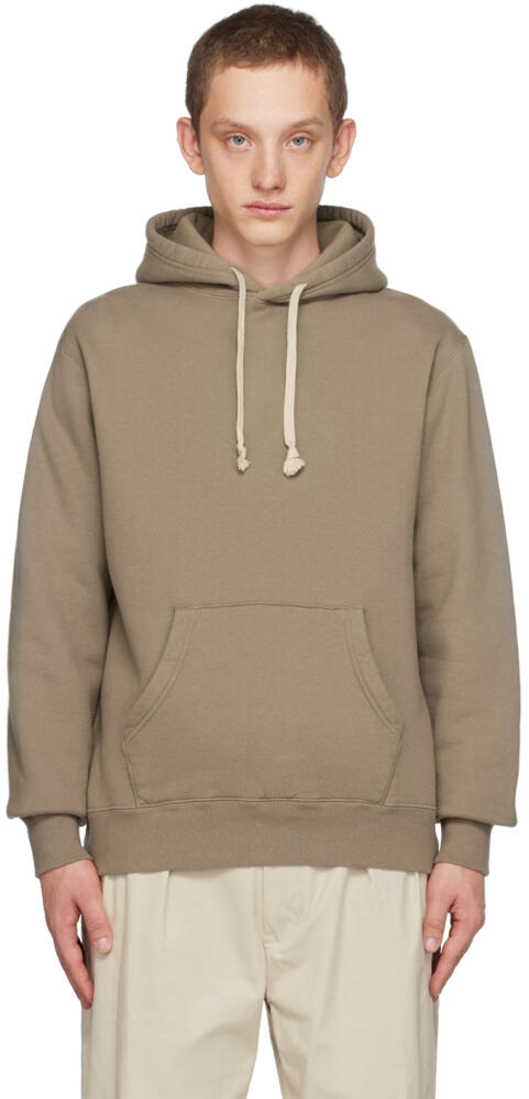 BEAMS PLUS Taupe Drawstring Hoodie Cover