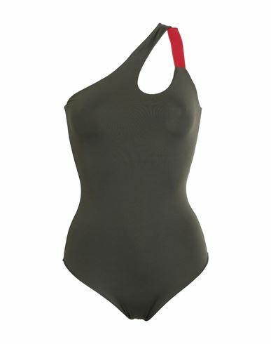 S And S Woman One-piece swimsuit Military green Polyamide, Elastane Cover