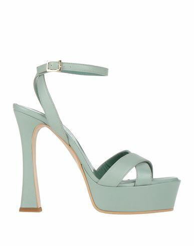 Giampaolo Viozzi Sandal Woman Sandals Sage green Soft Leather Cover