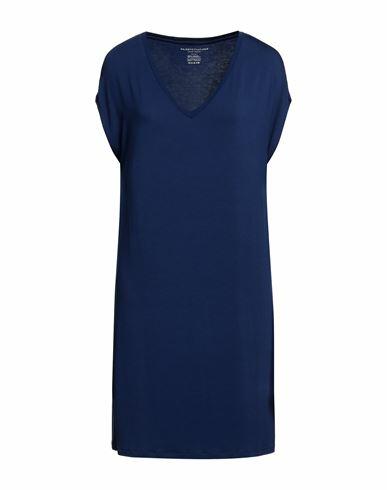 Majestic Filatures Woman Mini dress Navy blue Viscose, Elastane Cover