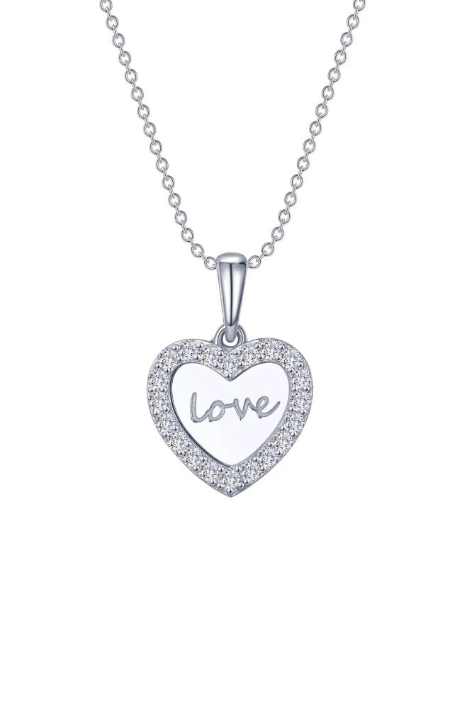 Lafonn Love Heart Simulated Diamond Pendant Necklace in White Cover