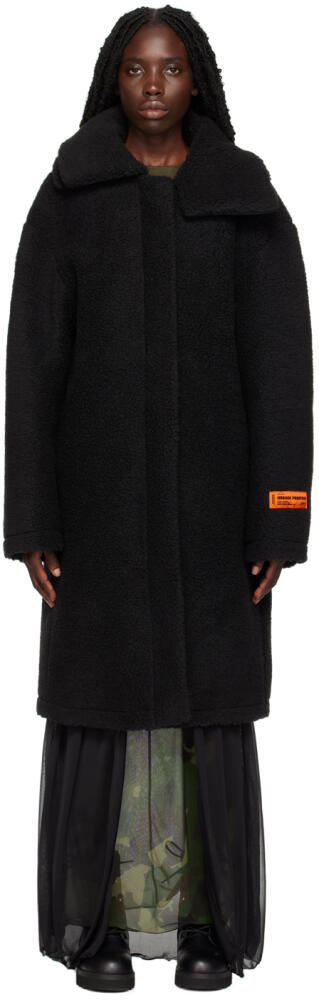 Heron Preston Black Long Coat Cover