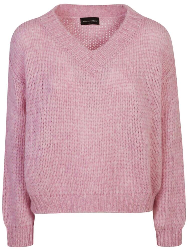 Roberto Collina v-neck knitted sweater - Pink Cover