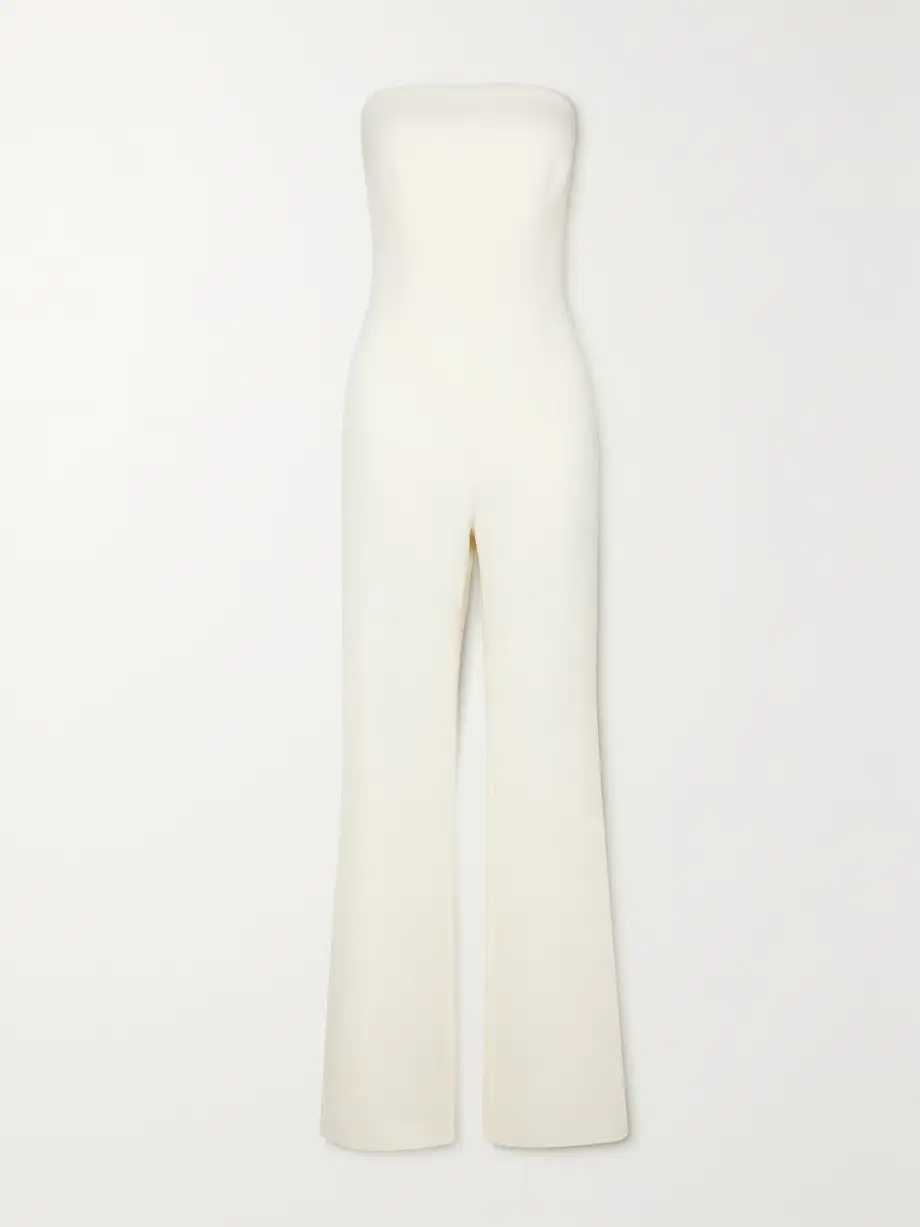 Safiyaa - Myrine Strapless Stretch-crepe Jumpsuit - Ivory Cover