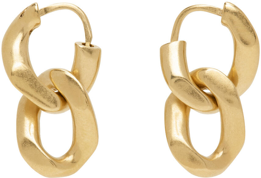 Maison Margiela Gold Gourmette Collection Earrings Cover