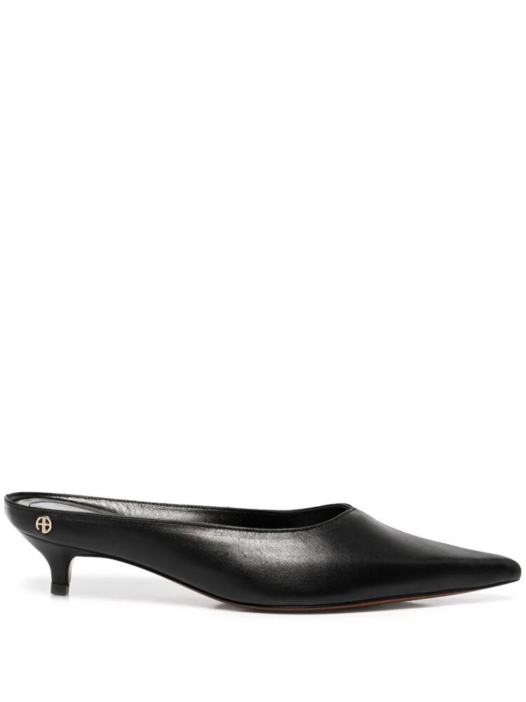 ANINE BING pointed Rooney mules - Black Cover