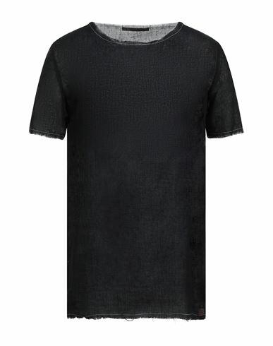 Takeshy Kurosawa Man T-shirt Black Linen, Polyester, Cotton Cover