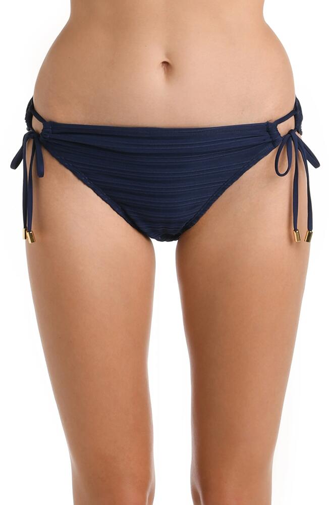 La Blanca Adjustable Loop Hipster Bikini Bottoms in Indigo Cover