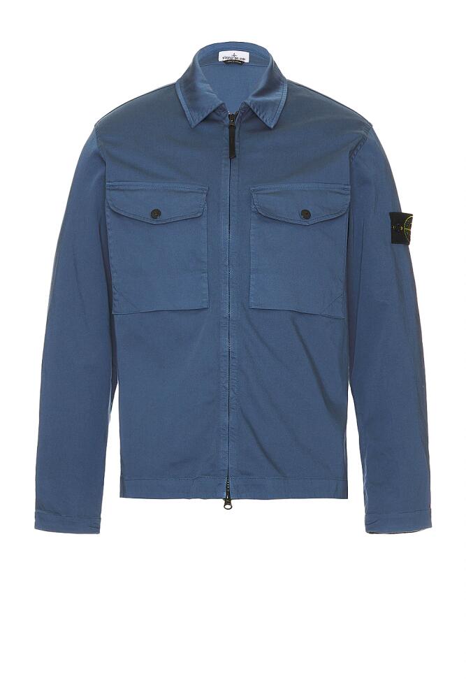 Stone Island Overshirt in Blue Cover