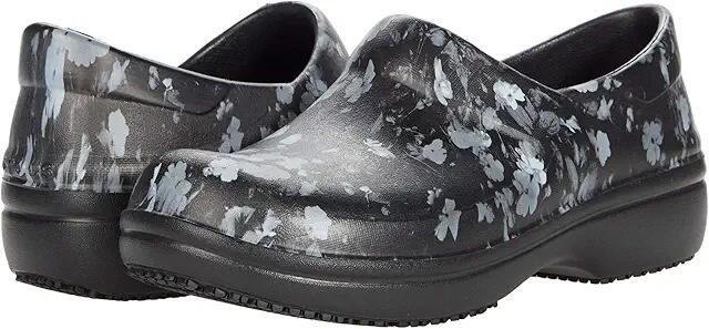 Crocs Work Work Neria Pro II Graphic Clog (White/Black Floral) Women's Clog Shoes Cover