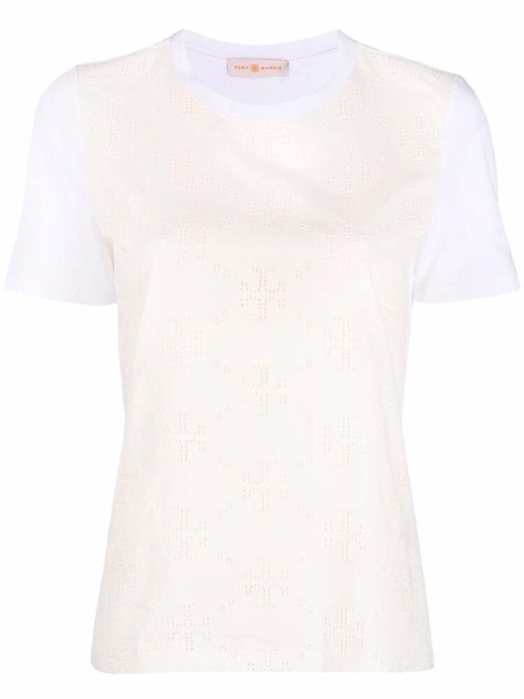 Tory Burch monogram-print short-sleeved T-shirt - Neutrals Cover