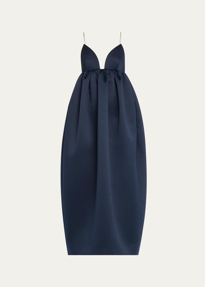 Adam Lippes Esme Technical Satin Bubble Gown Cover