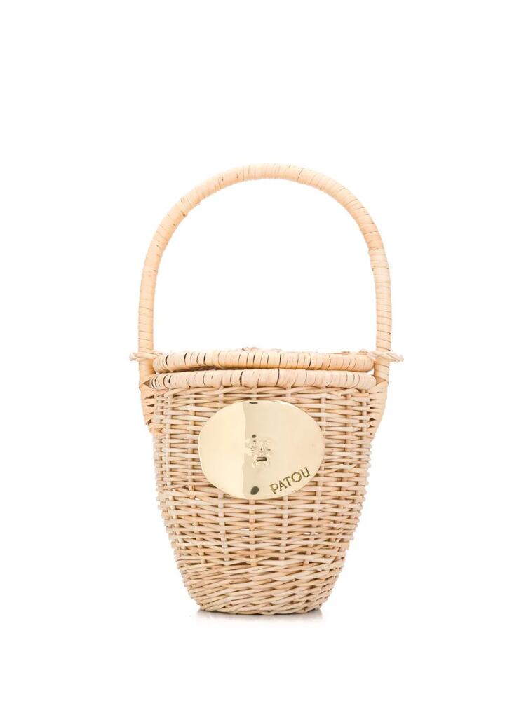 Patou wicker bucket bag - Neutrals Cover