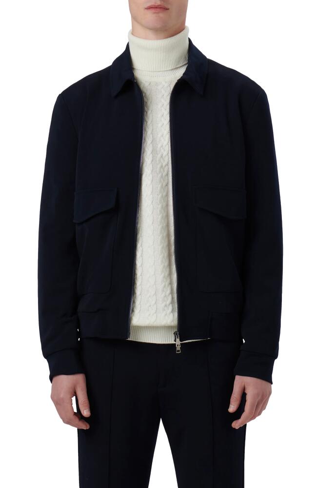 Bugatchi Knit Bomber Jacket in Navy Cover