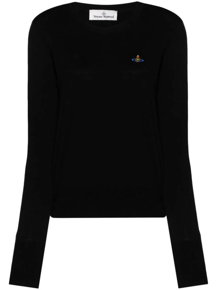 Vivienne Westwood Orb-embroidered crew-neck jumper - Black Cover