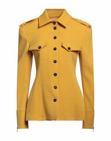 Bcbgmaxazria Woman Shirt Yellow Virgin Wool, Merino Wool, Polyamide Cover