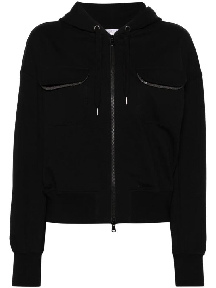 Brunello Cucinelli Monili bead-embellished hoodie - Black Cover